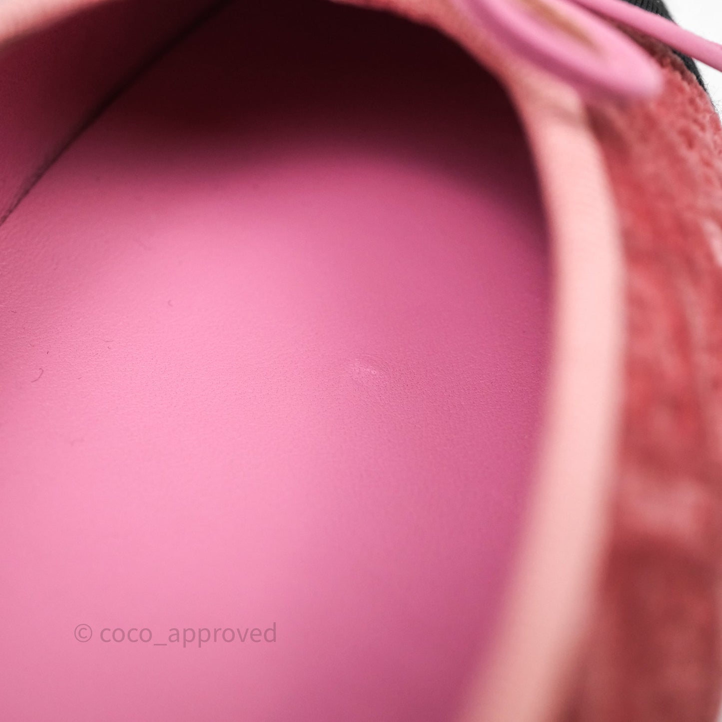 Chanel Ballerina Flats Camellia Quilts Pink Velvet Size 38