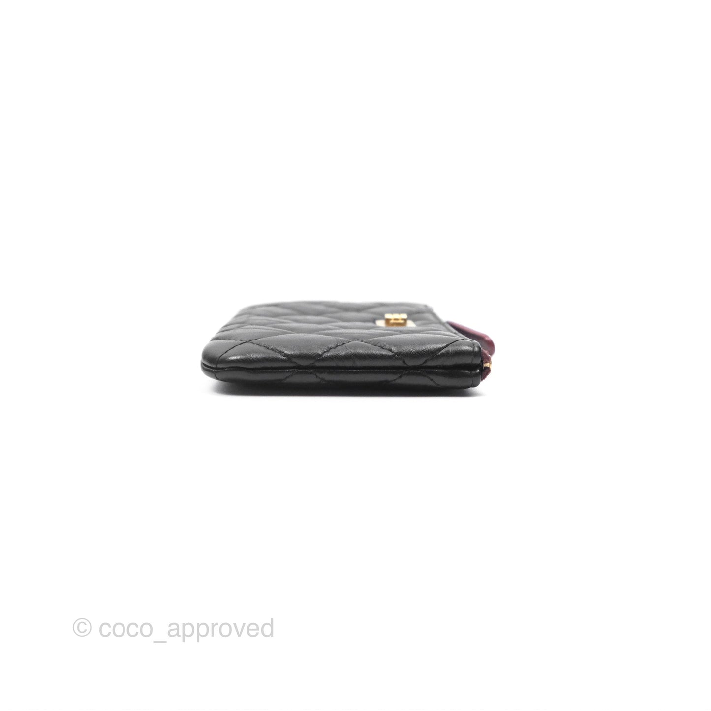 Chanel Quilted Mini Reissue O Case Black Calfskin Aged Gold Hardware