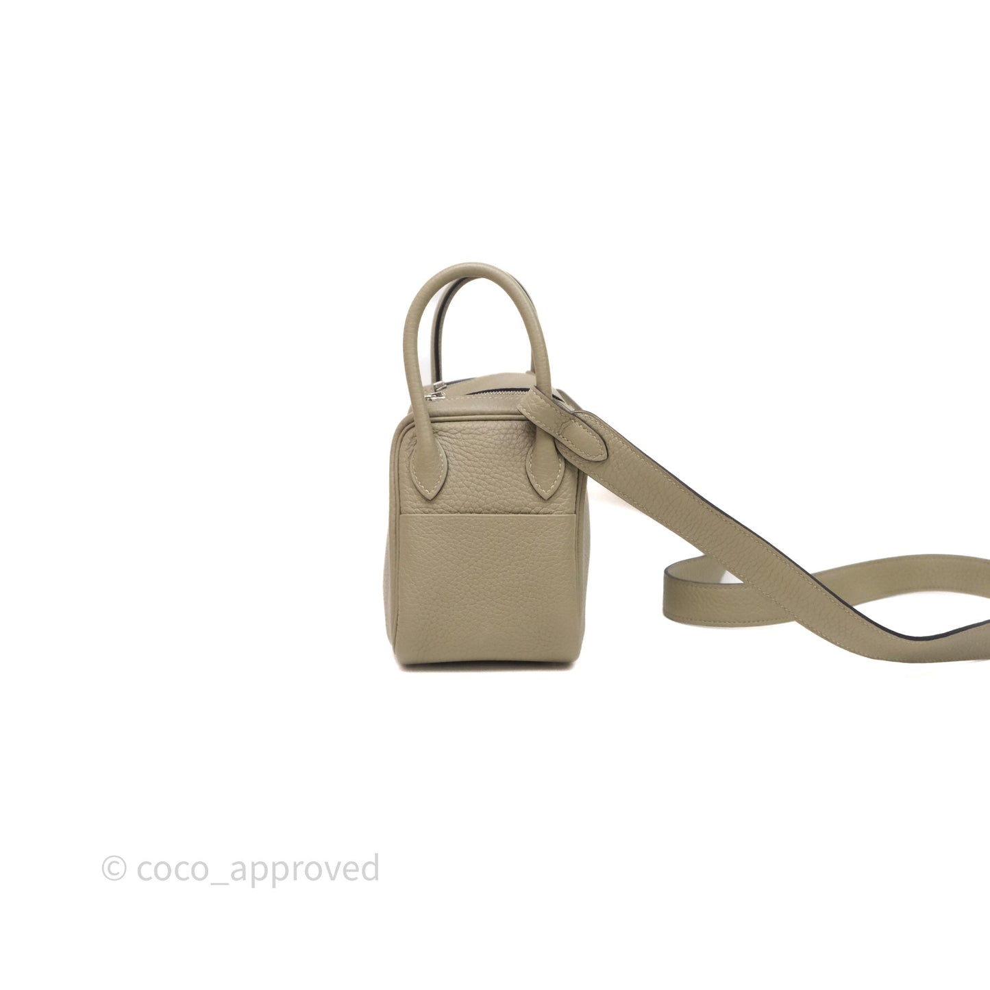 Hermès Mini Lindy 20 Sauge Q1 Clemence Palladium Hardware