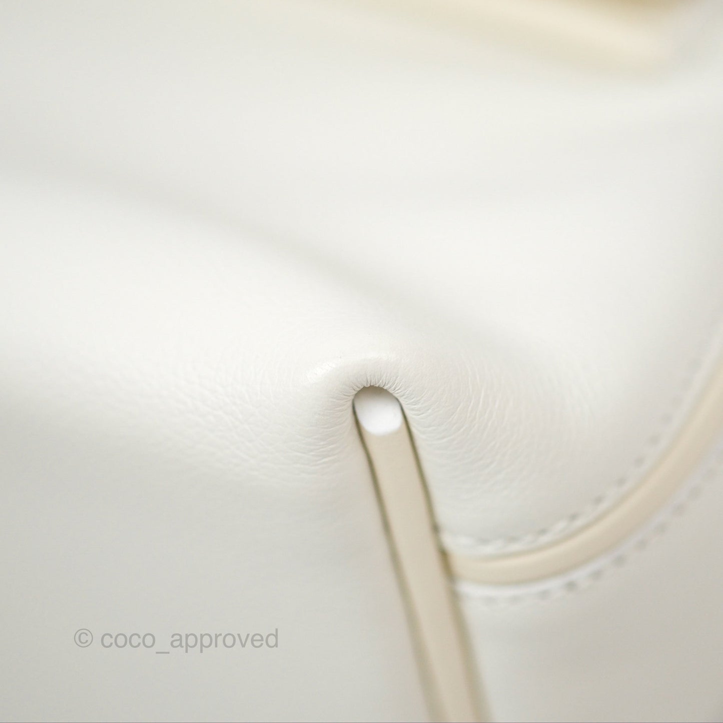 Hermès 24/24 21 Mini Blanc 01/ Nata I2 Evercolor/ Swift Palladium Hardware