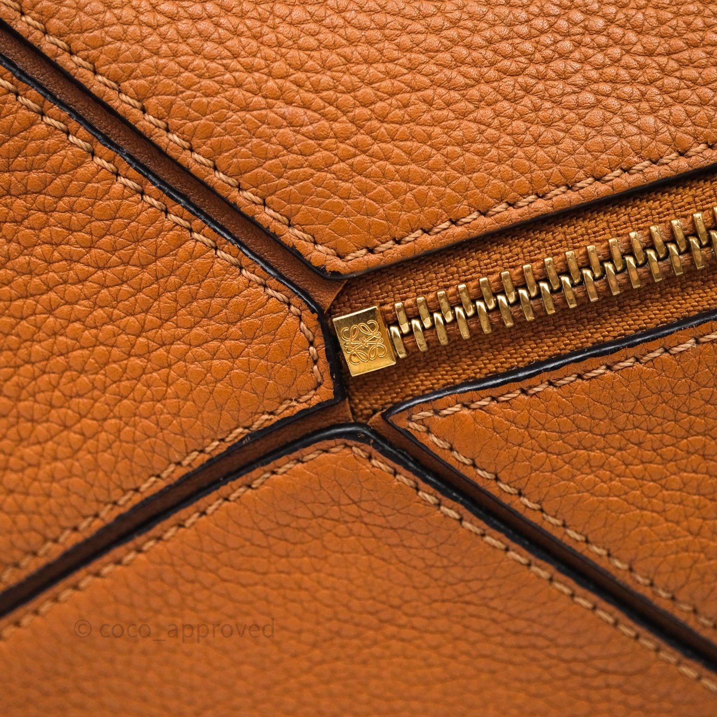 Loewe Small Puzzle Bag Tan Calfskin