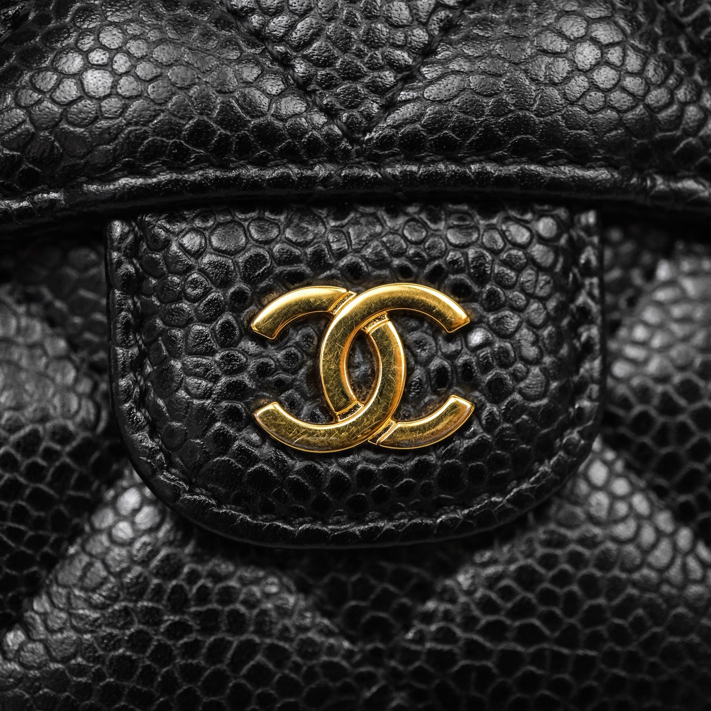 Chanel Classic Short Flap Wallet Black Caviar Gold Hardware