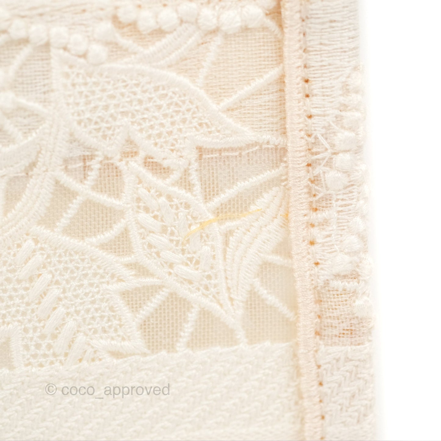Dior Small Book Tote Natural Macramé-Effect Embroidery