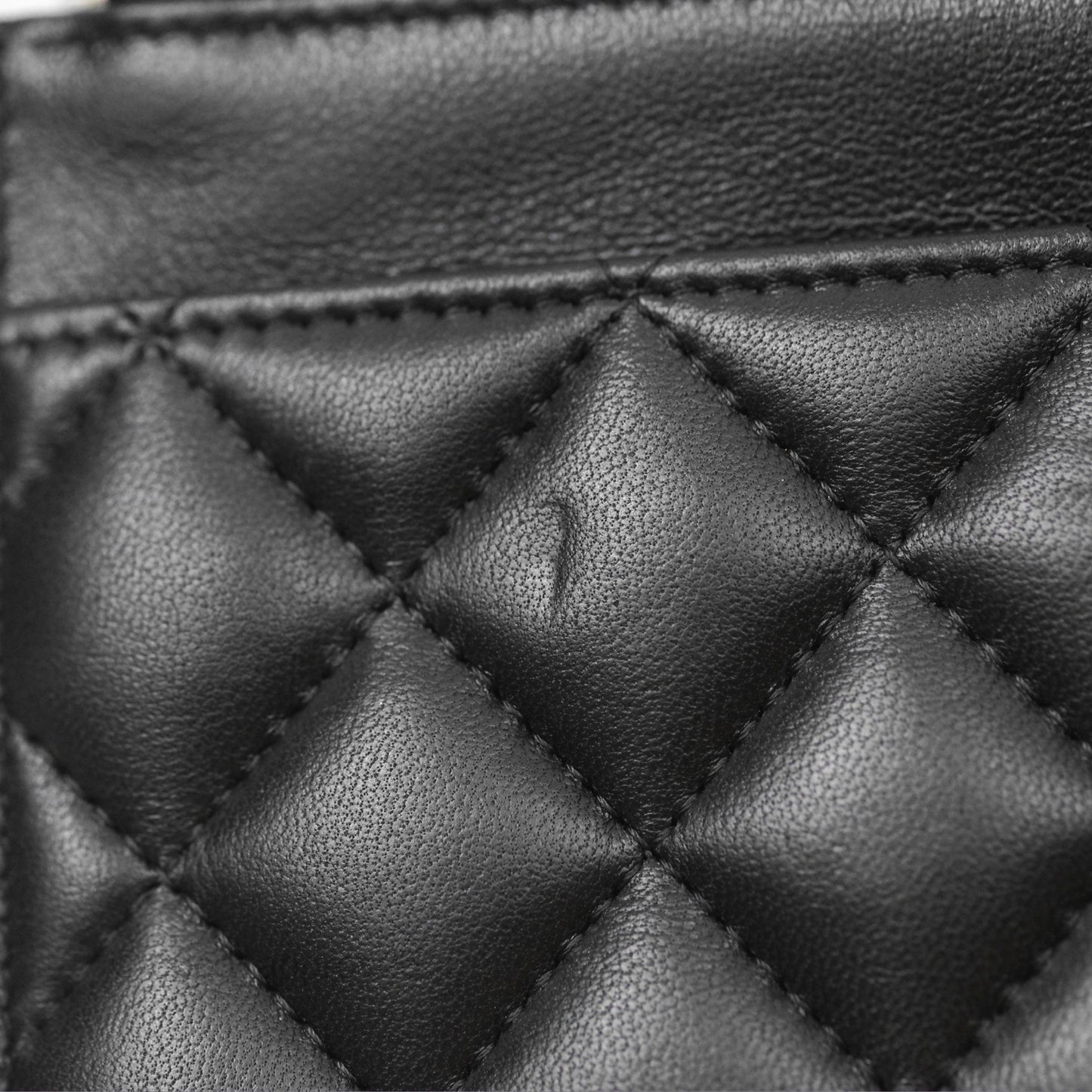 Chanel Gradient CC Wallet On Chain WOC Black Lambskin Silver Hardware 23K