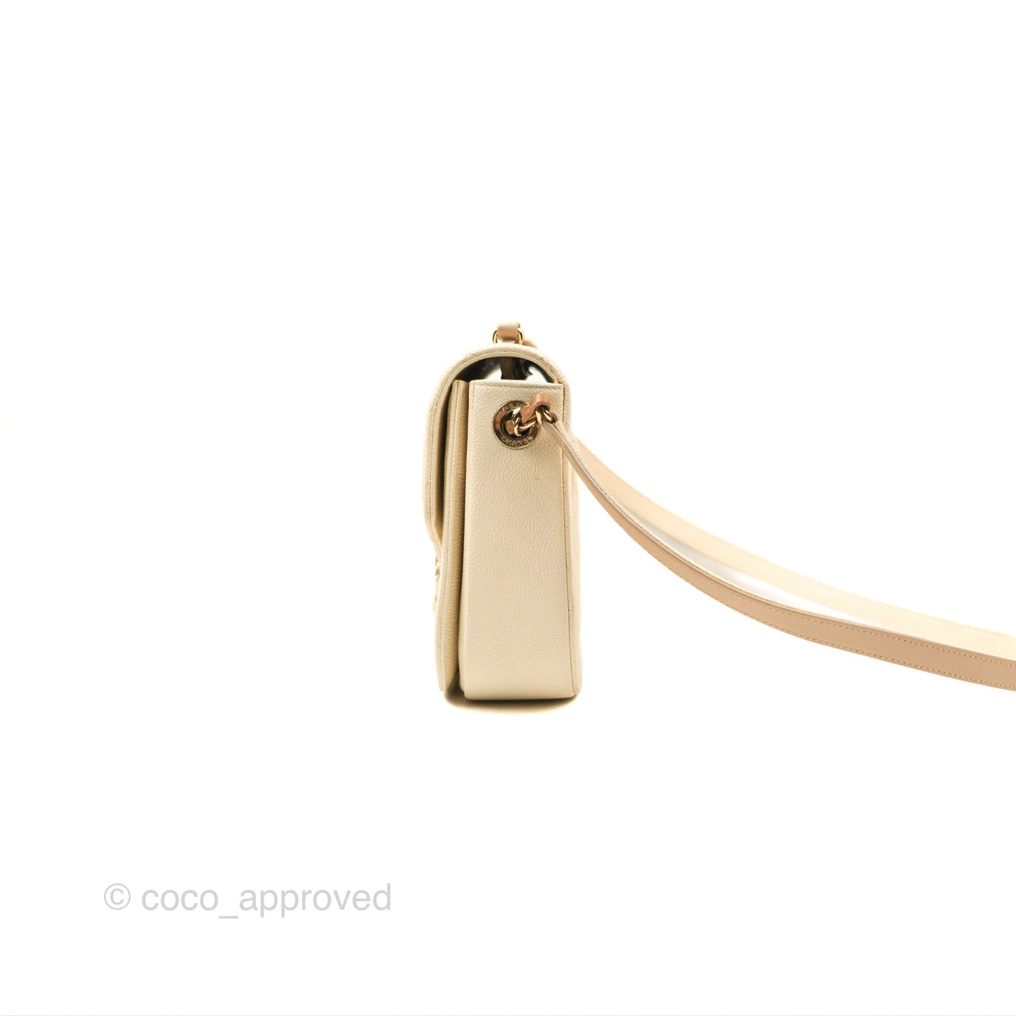 Chanel Medium CC Cuba Flap Bag Ivory Caviar Light Gold Hardware