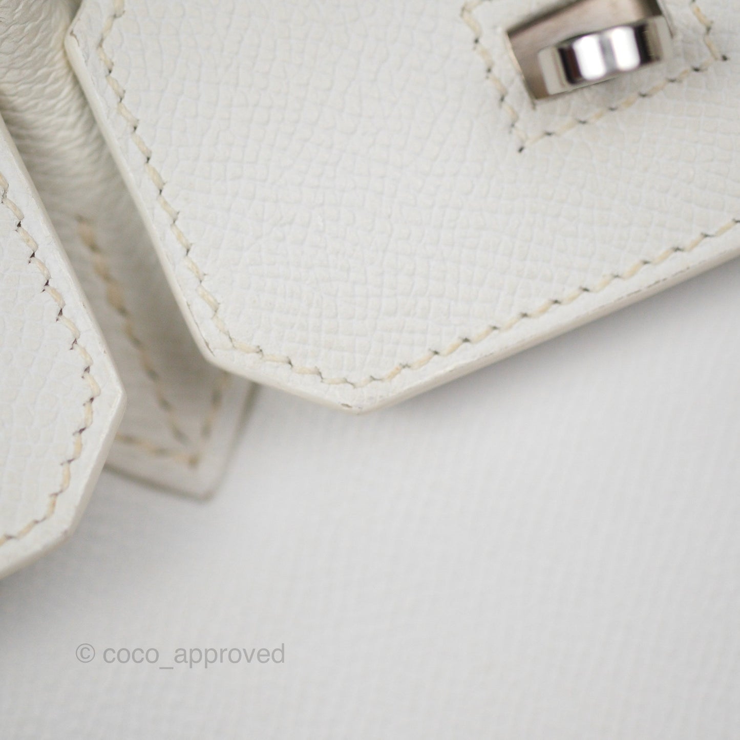 Hermès Birkin 30 Retourne White Epsom Palladium Hardware
