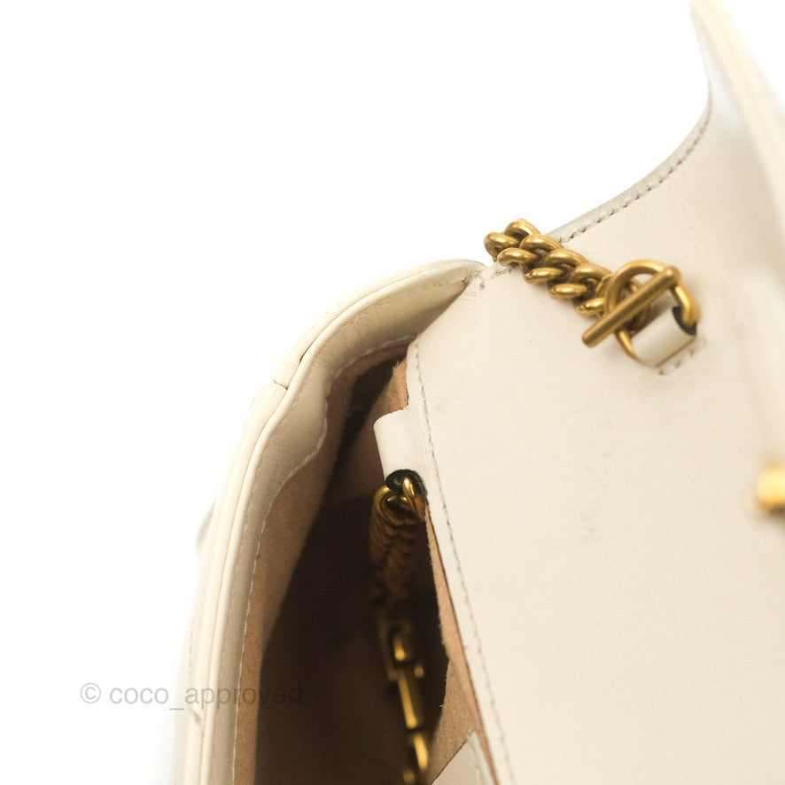 Gucci GG Marmont Matelassé Leather Super Mini Bag Ivory