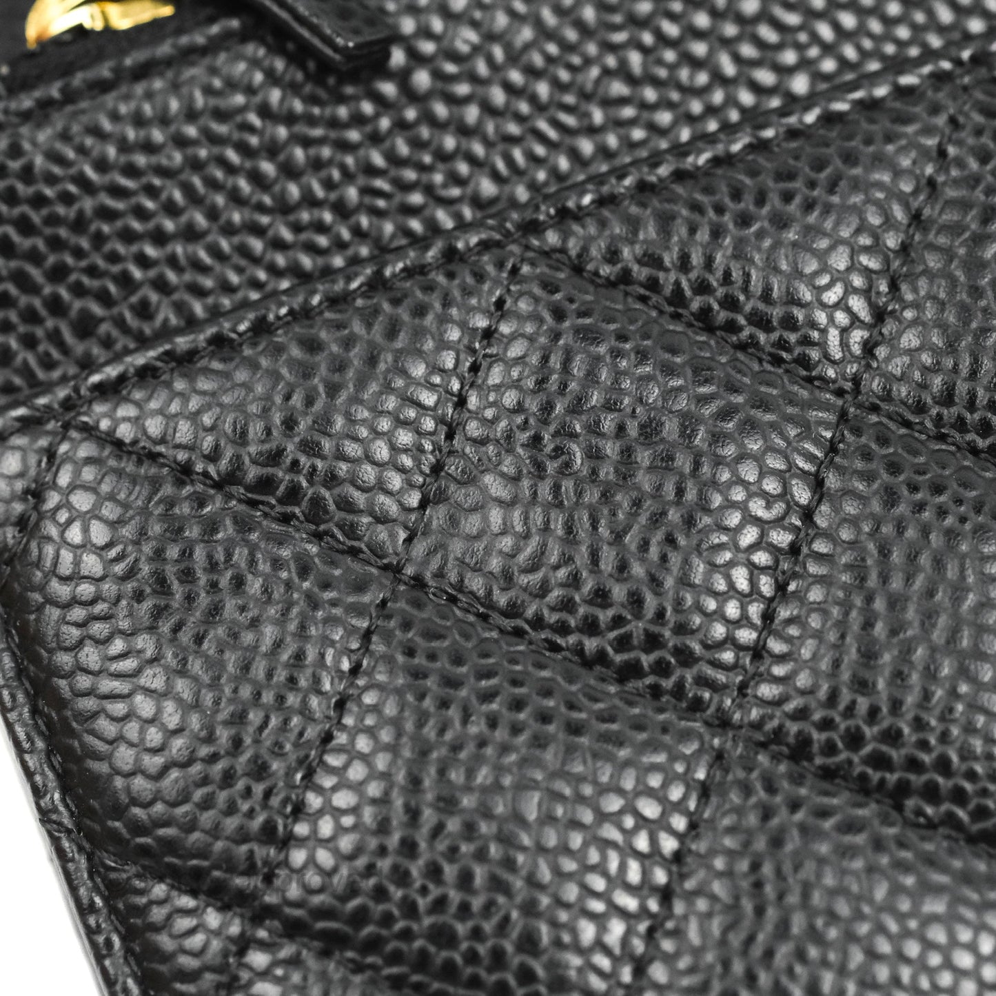 Chanel Quilted Classic WOC Black Caviar Gold Hardware