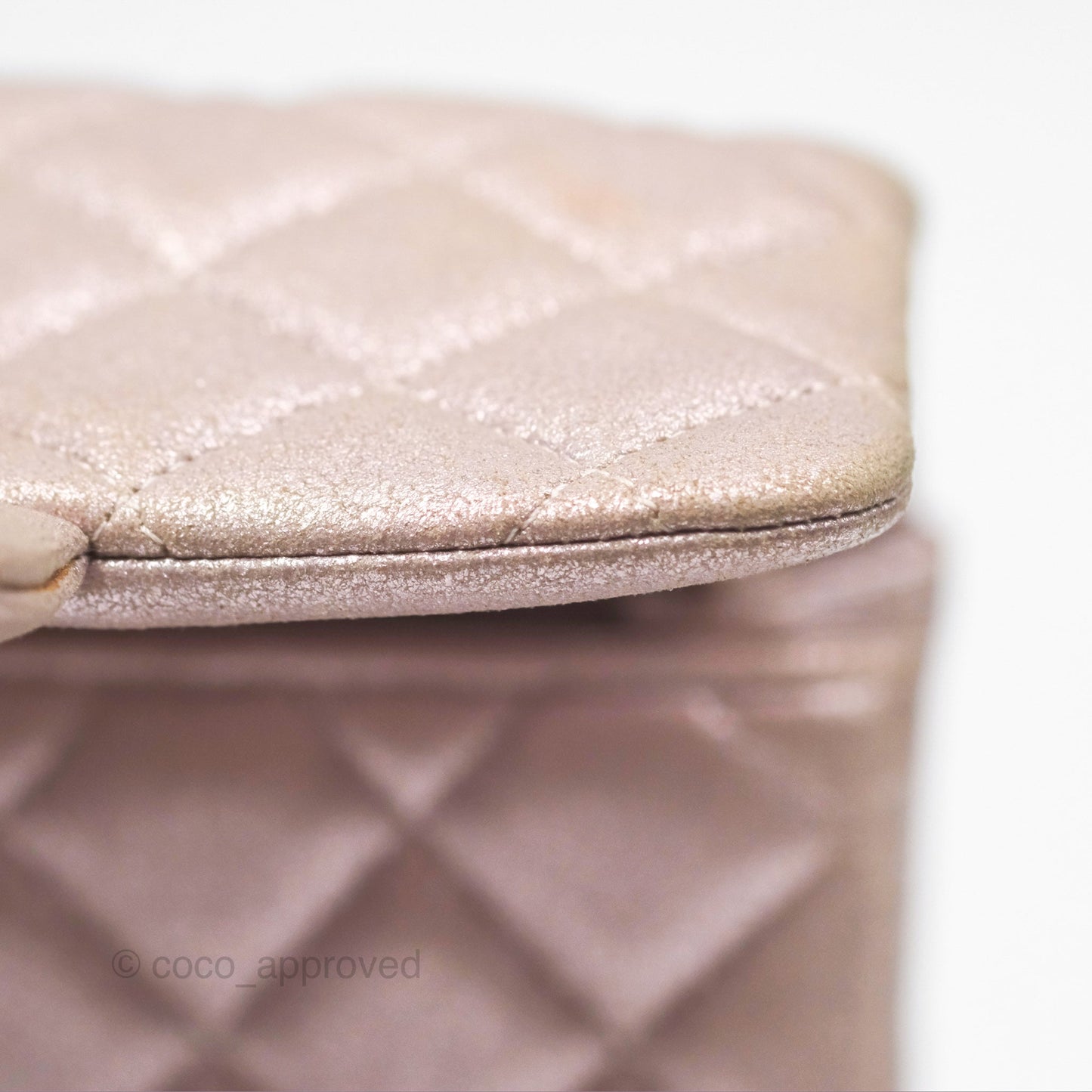 Chanel Mini Square Metallic Rose Gold Goatskin Gold Hardware 14B