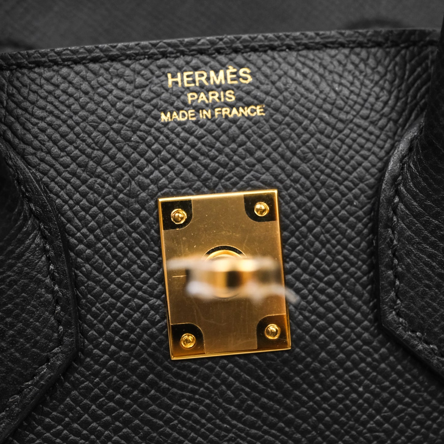 Hermès Birkin Sellier 25 Noir 89 Epsom Gold Hardware
