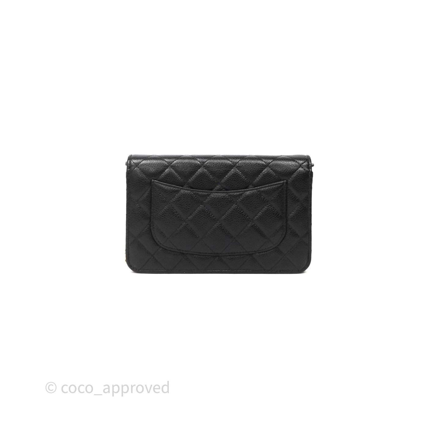 Chanel Quilted WOC Black Caviar Gold Hardware