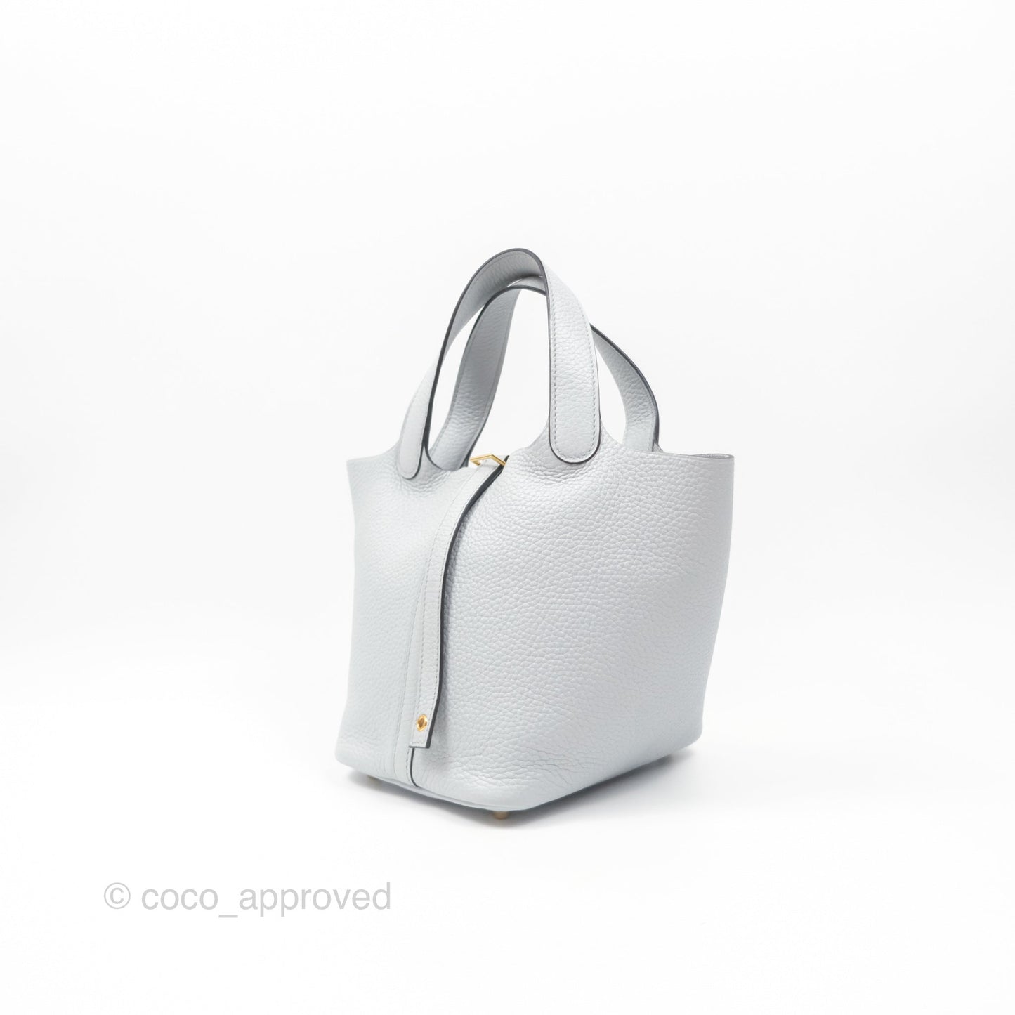Hermès Picotin Lock 18 Bleu Pale 08 Clemence Gold Hardware