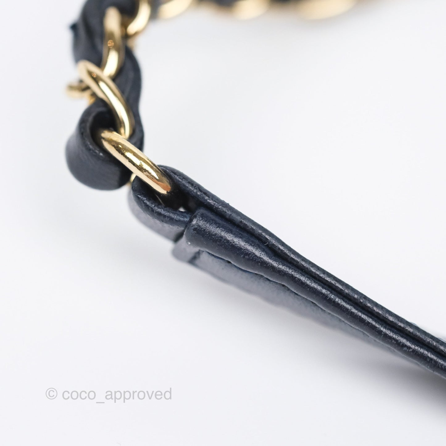 Chanel Small Trendy CC Navy Lambskin Gold Hardware