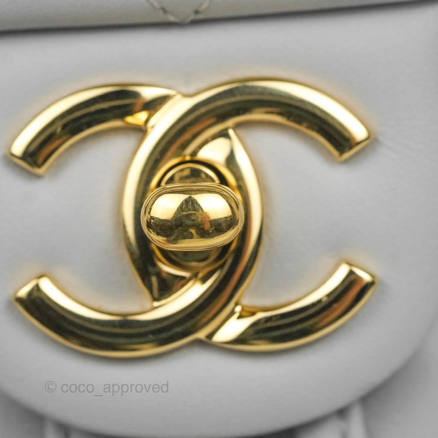 Chanel Large Quilted Urban Spirit Backpack Grey Gold Hardware