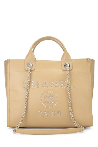 Chanel,  Beige Caviar Deauville Medium, Beige