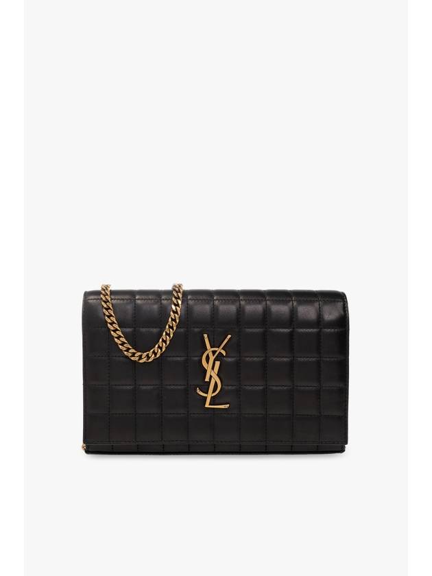 Luxury Saint Laurent Cassandre Matelassé Leather Cross Bag Black
