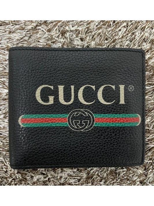 Luxury Gucci Trending 2025 Black band logo leather wallet