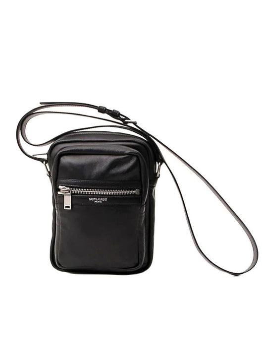 Luxury Saint Laurent Men's Sid Crossbody Bag in Black | 5817001GE0E
