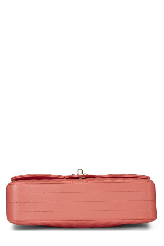 CHANEL,  Pink Chevron Lambskin Classic Double Flap Medium, Pink