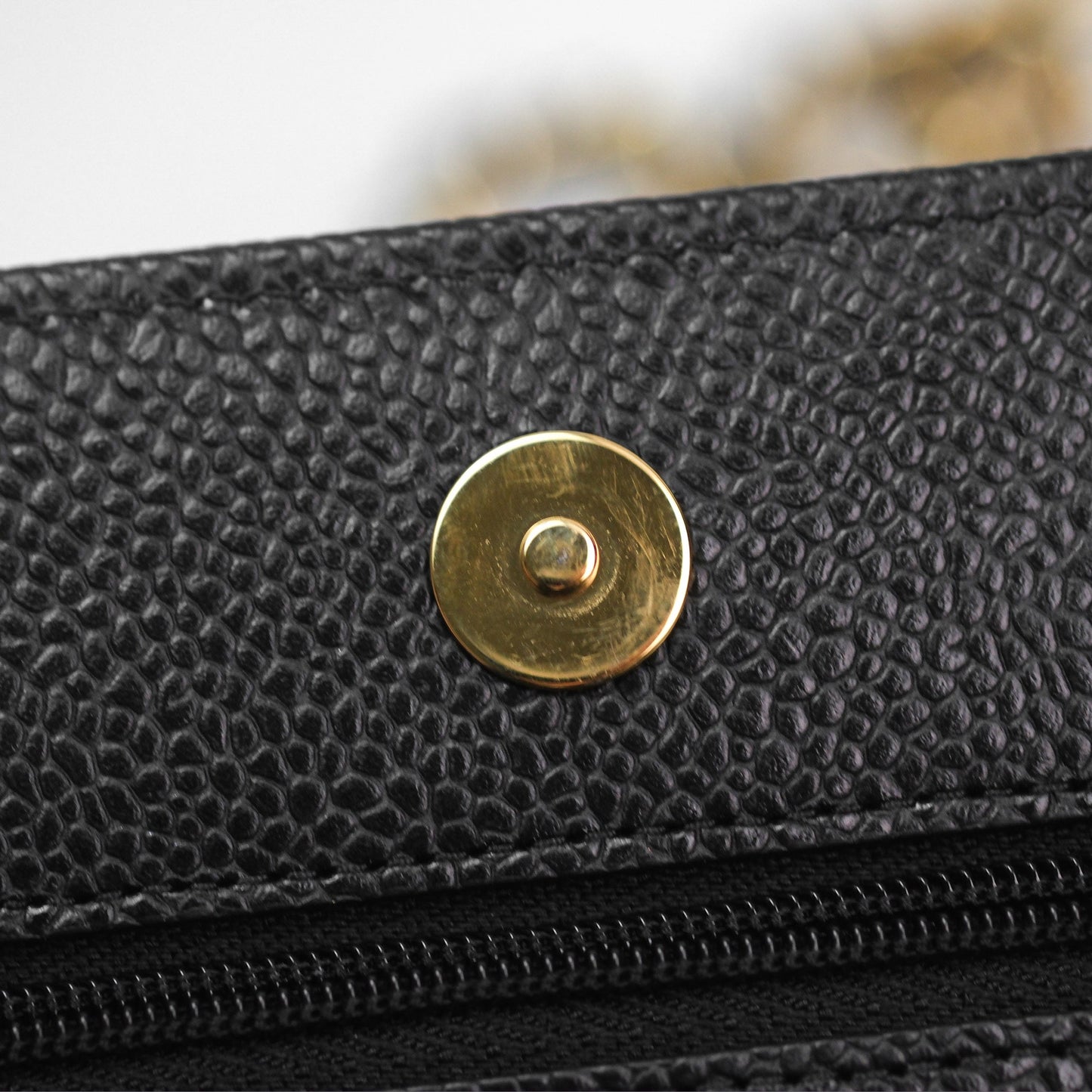 Chanel Quilted WOC Black Caviar Gold Hardware