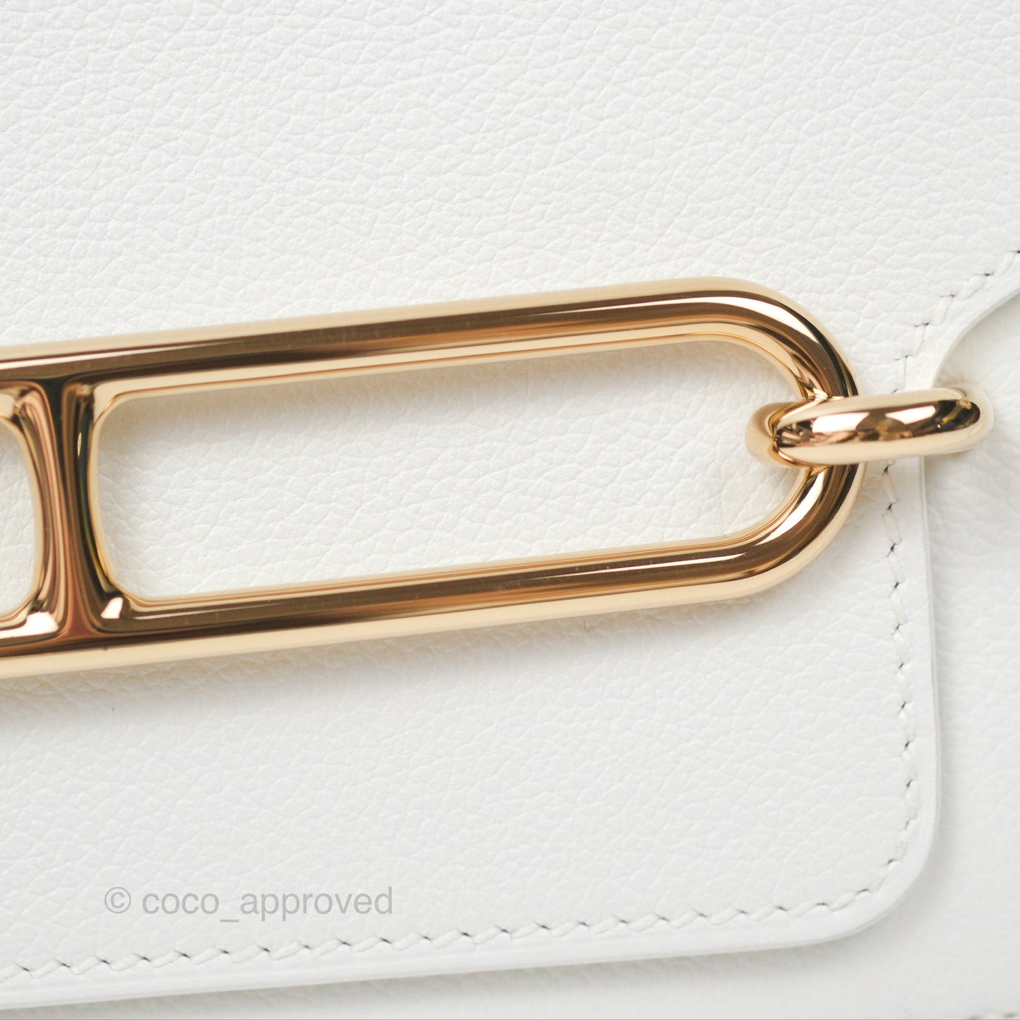 Hermès Roulis Mini 18 New White Evercolor Permabrass Hardware