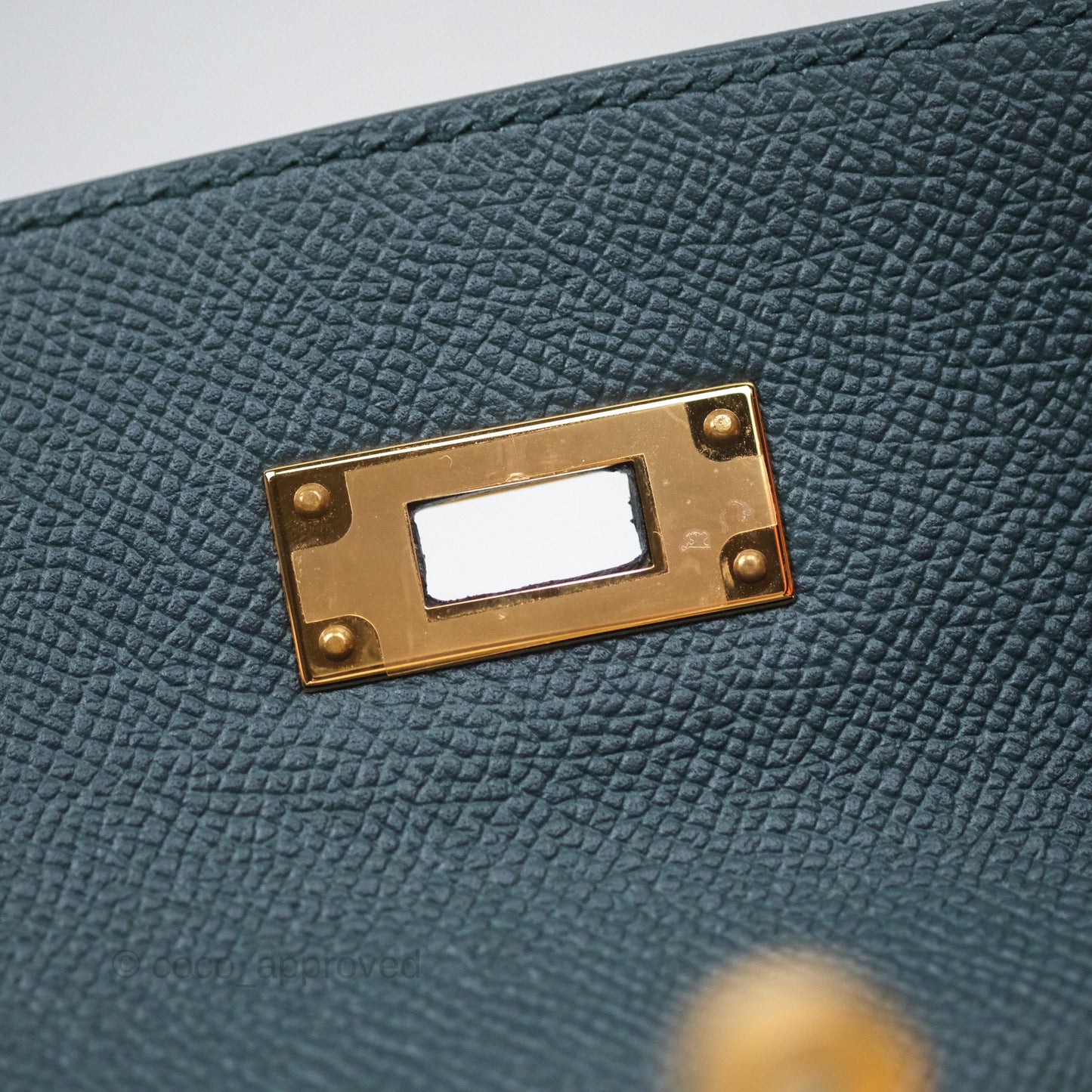 Hermès Kelly II 28 Sellier Vert Cypress 6O Veau Epsom Gold Hardware