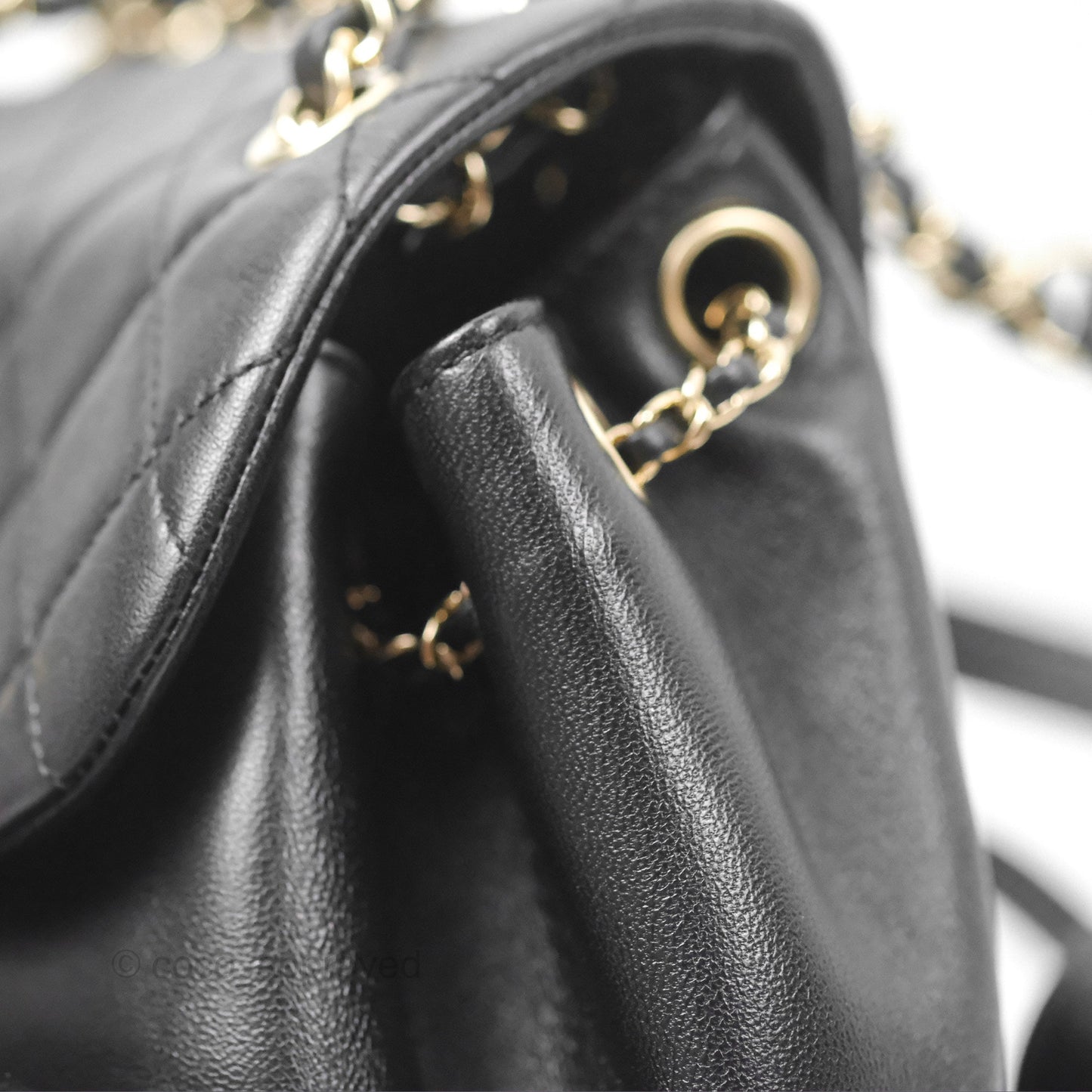 Chanel Quilted Small Duma Drawstring Backpack Black Lambskin Gold Hardware