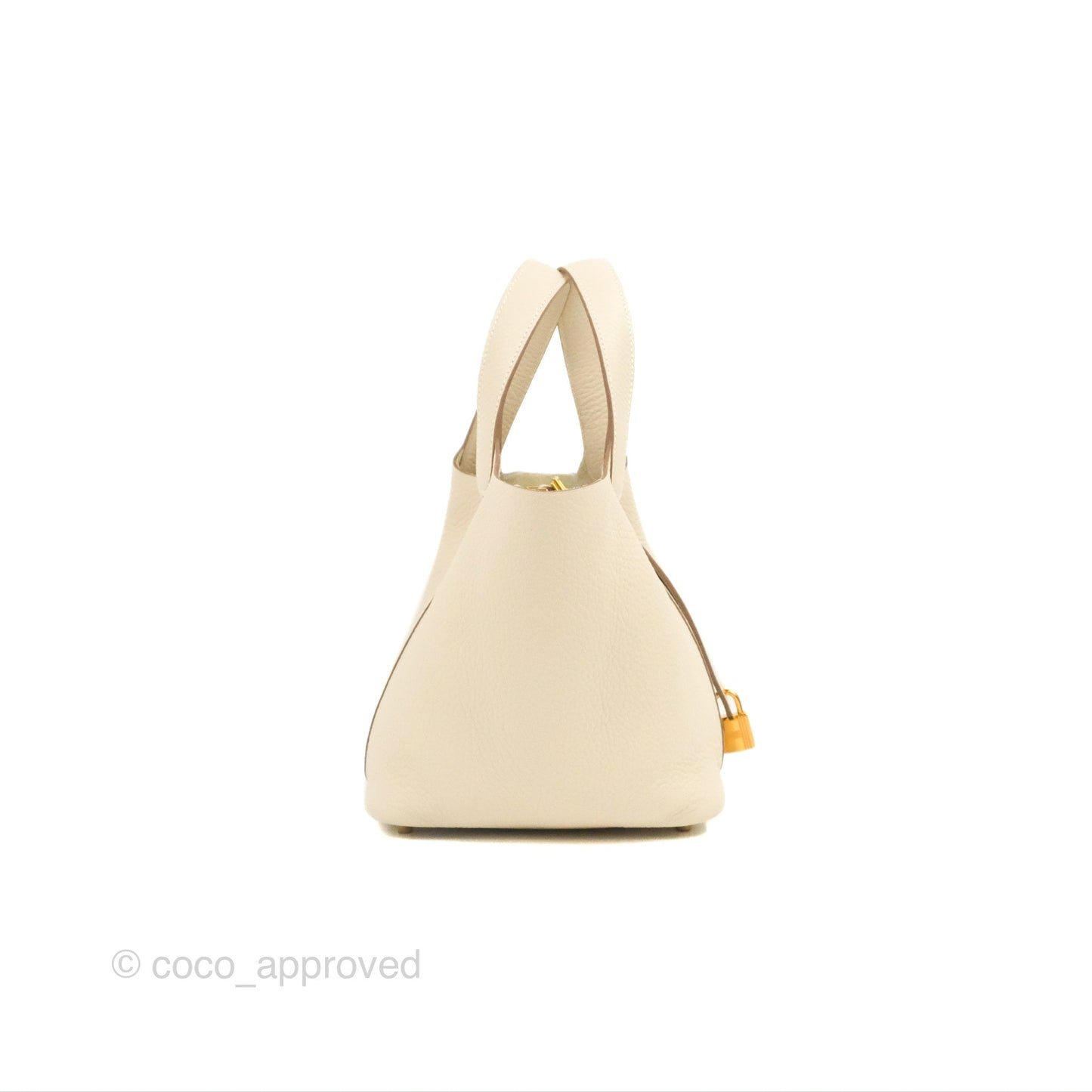 Hermès Picotin Lock 18 Craie Taurillon Clemence Gold Hardware