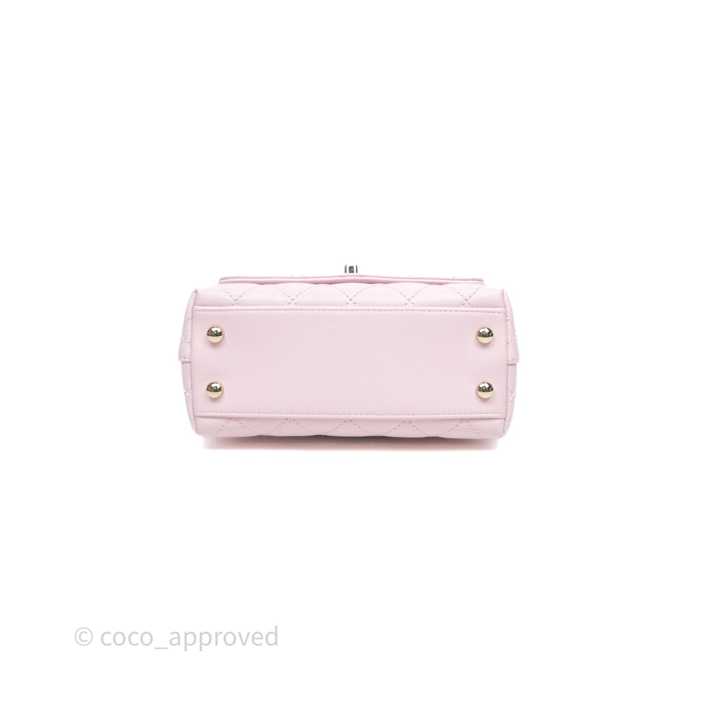 Chanel Mini Coco Handle Light Pink Caviar Gold Hardware