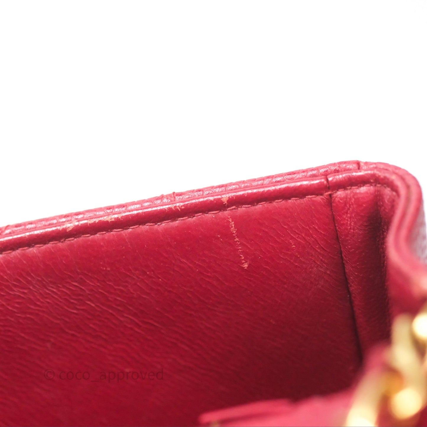Chanel Medium Vintage Quilted Classic Diana Flap Bag Red Caviar 24K Gold Hardware