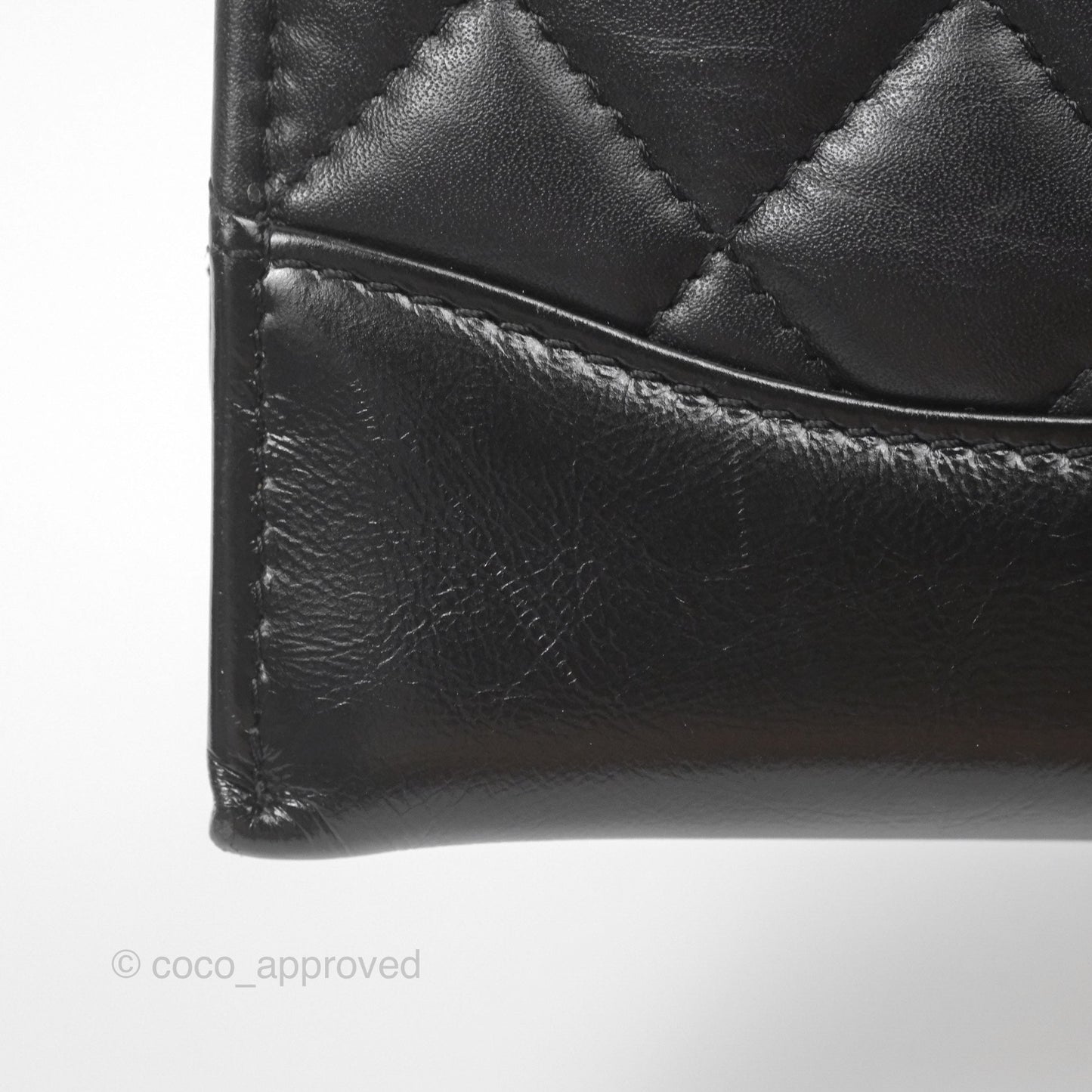 Chanel Quilted Gabrielle Zip Pouch Black Calfskin