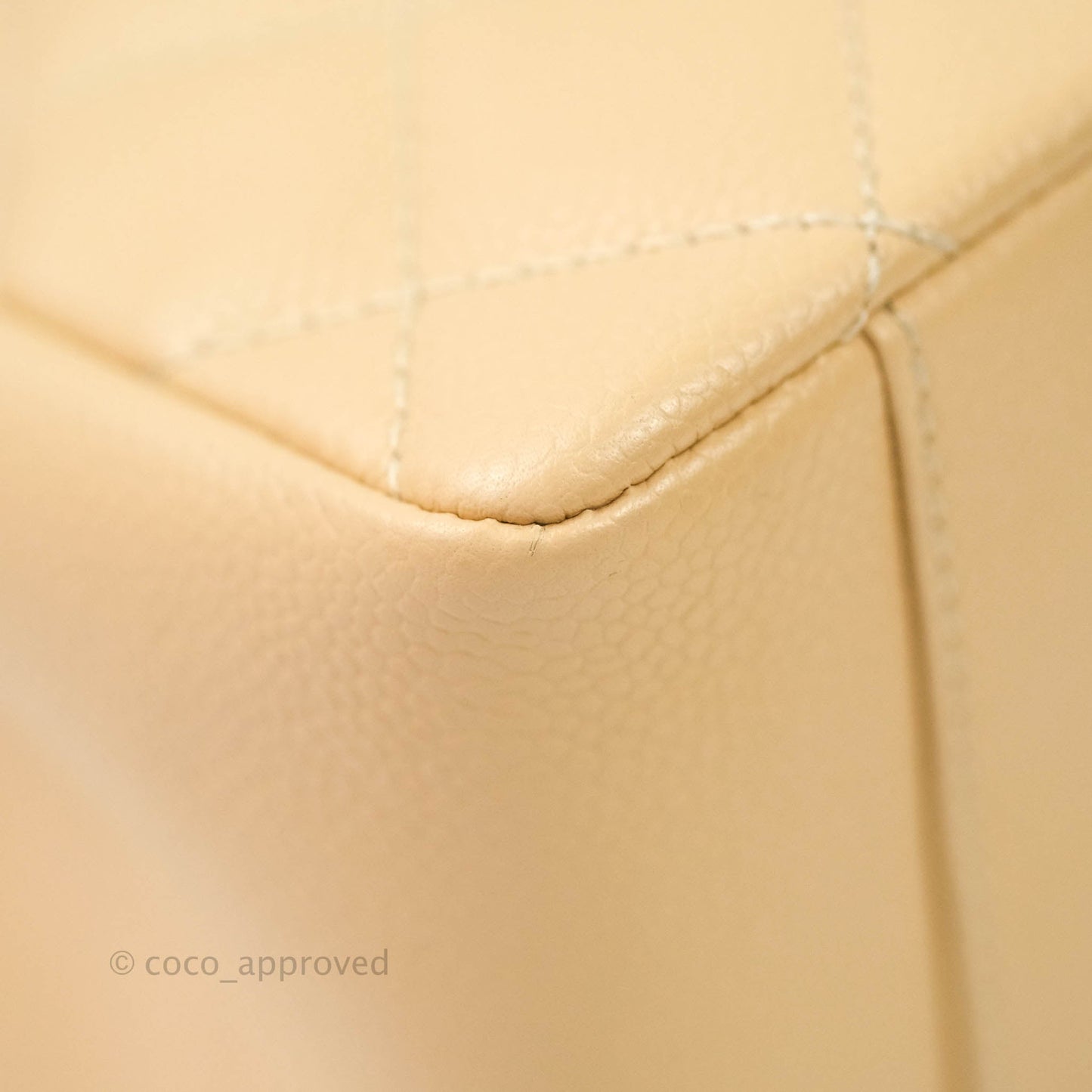 Chanel GST Beige Caviar Silver Hardware