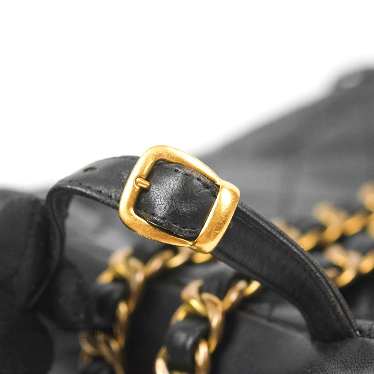 Chanel Vintage CC Duma Backpack Black Lambskin 24K Gold Hardware