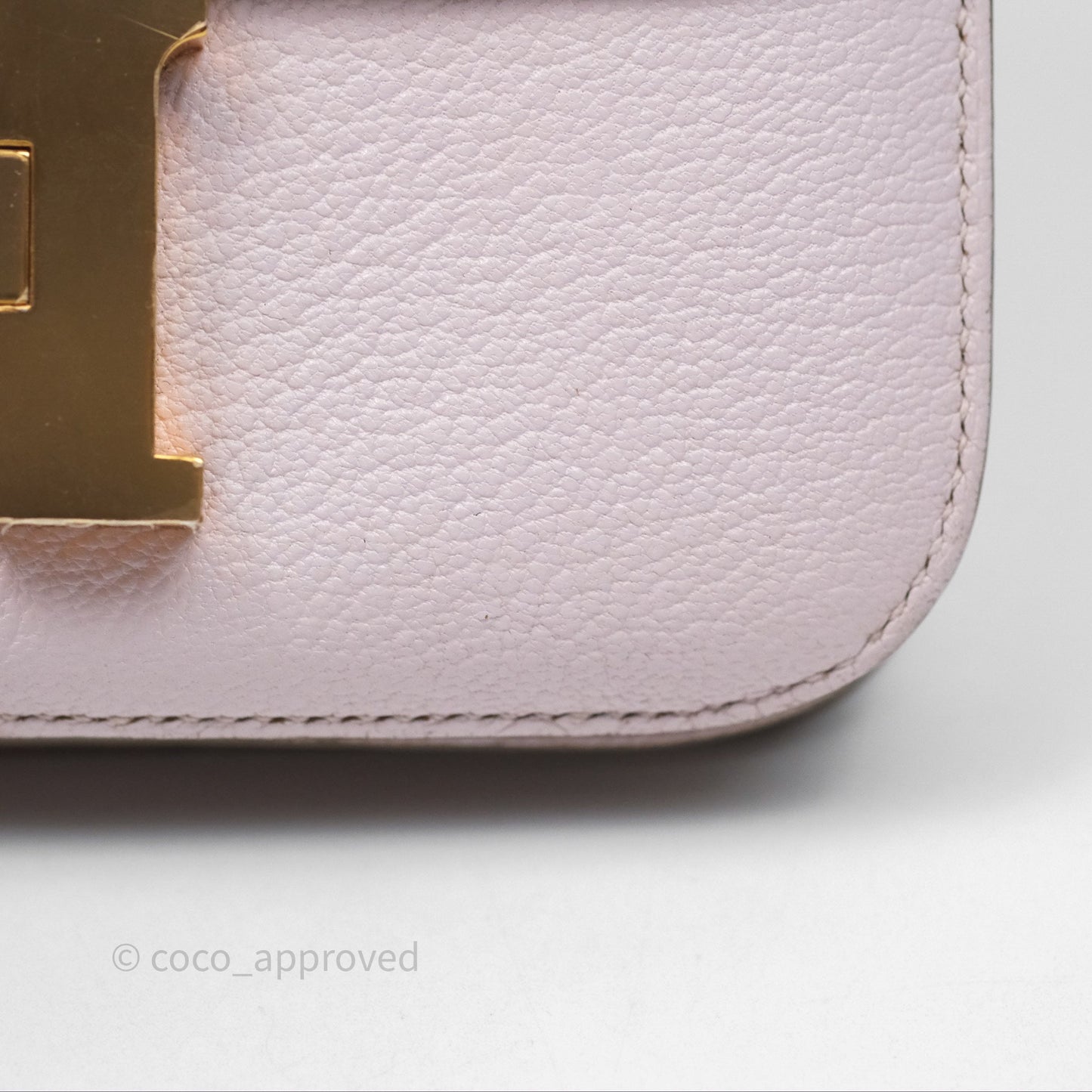 Hermès Constance Mini 18cm Mauve Pale Chevre Mysore Rose Gold Hardware