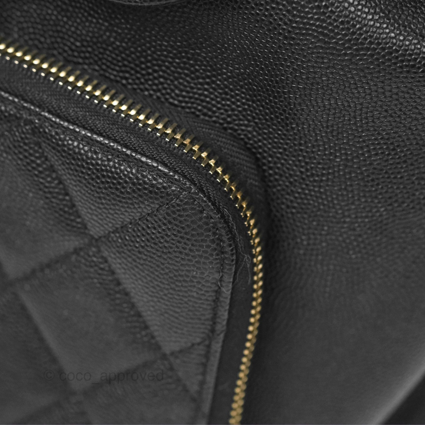 Chanel Quilted Business Affinity Backpack Black Caviar Gold Hardware