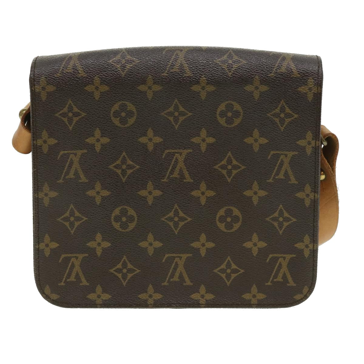 LOUIS VUITTON Monogram Cartouchiere MM Shoulder Bag M51253 LV 32138