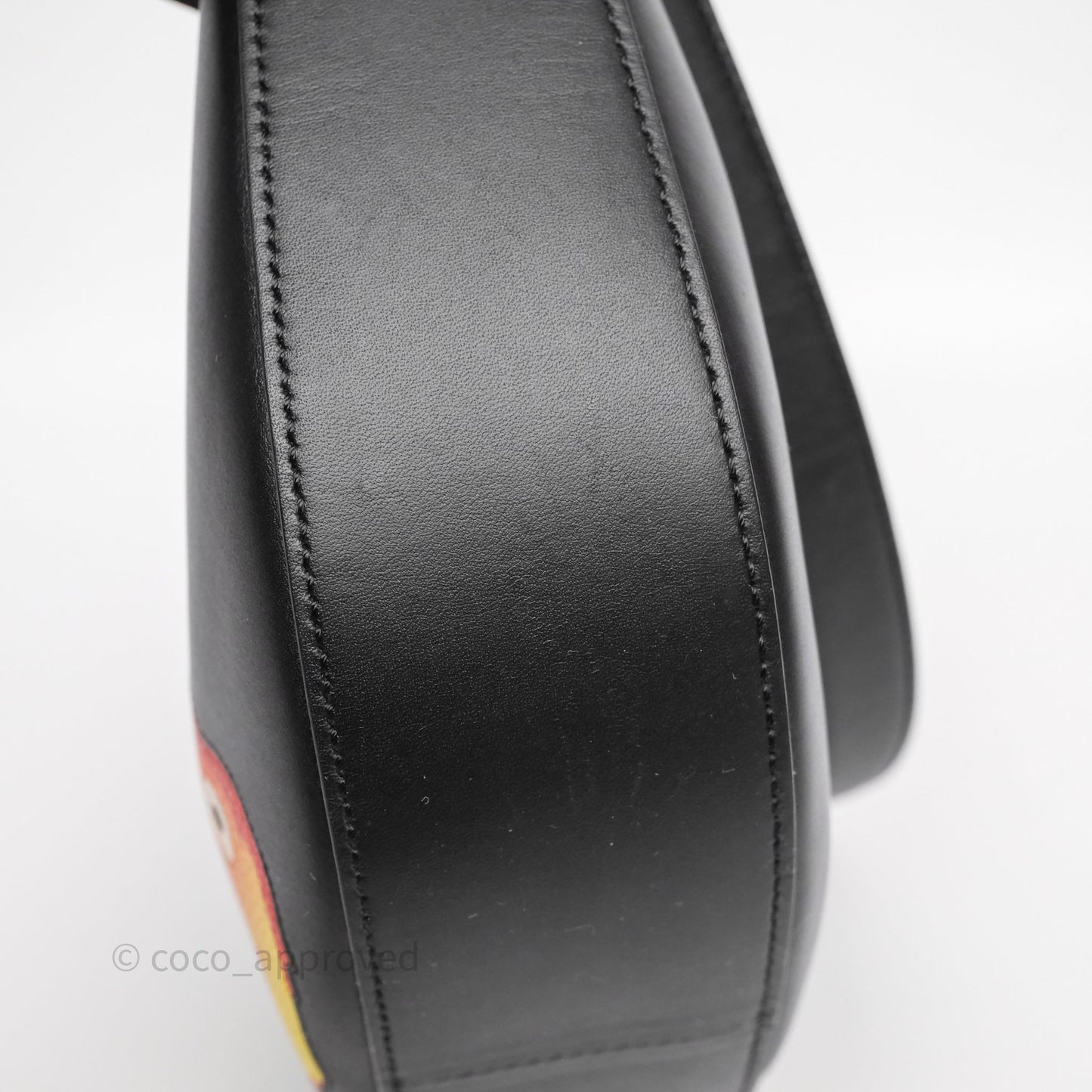 Loewe x Howls Calcifer Luna Shoulder Bag In Black Calfskin