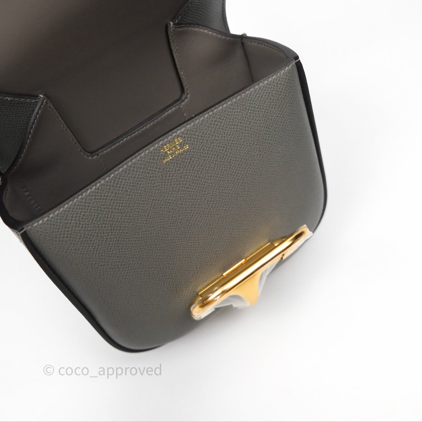 Hermès Della Cavalleria Mini Bag Gris Meyer 0L Epsom Gold Hardware