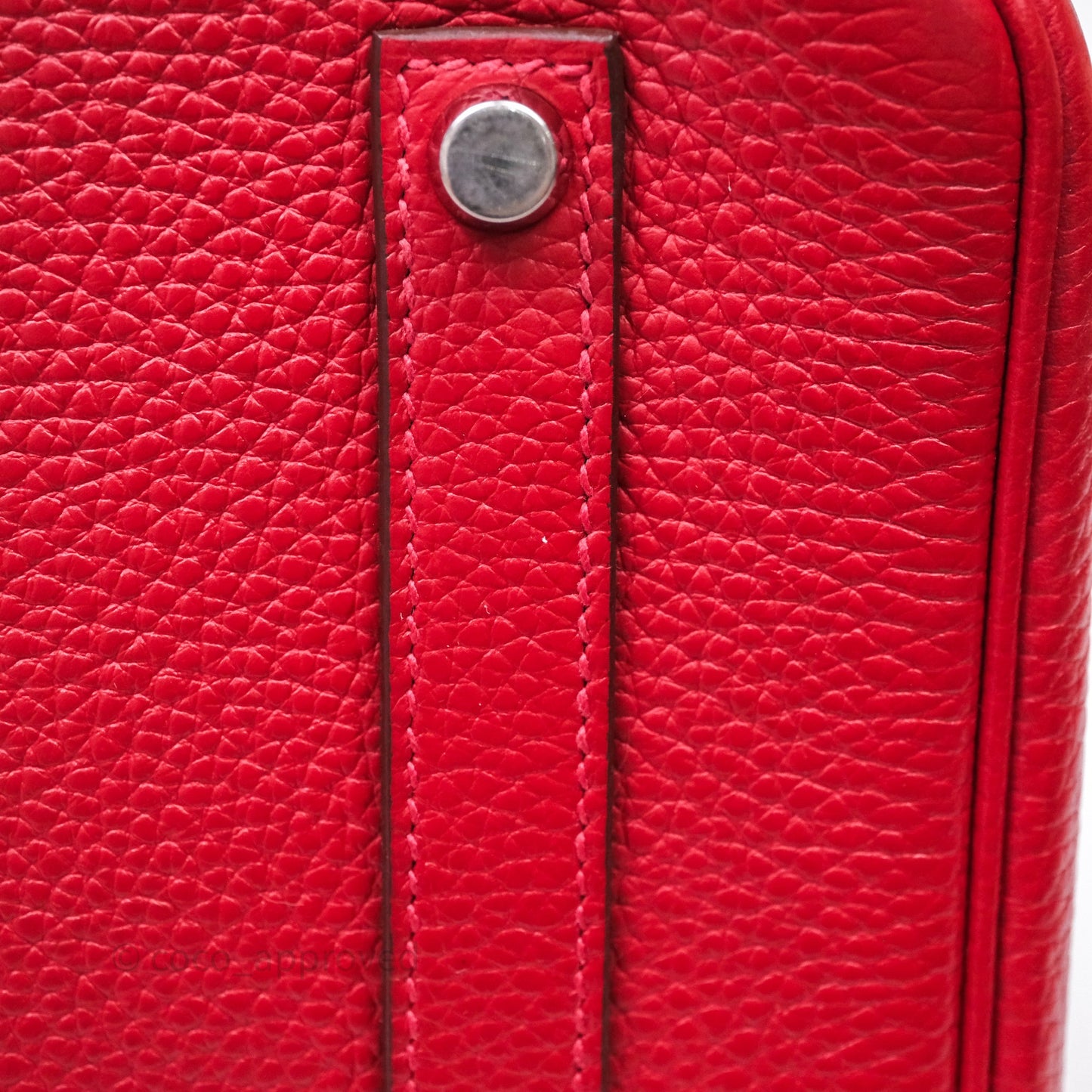 Hermes Birkin 35 Rouge Casaque Clemence Palladium Hardware