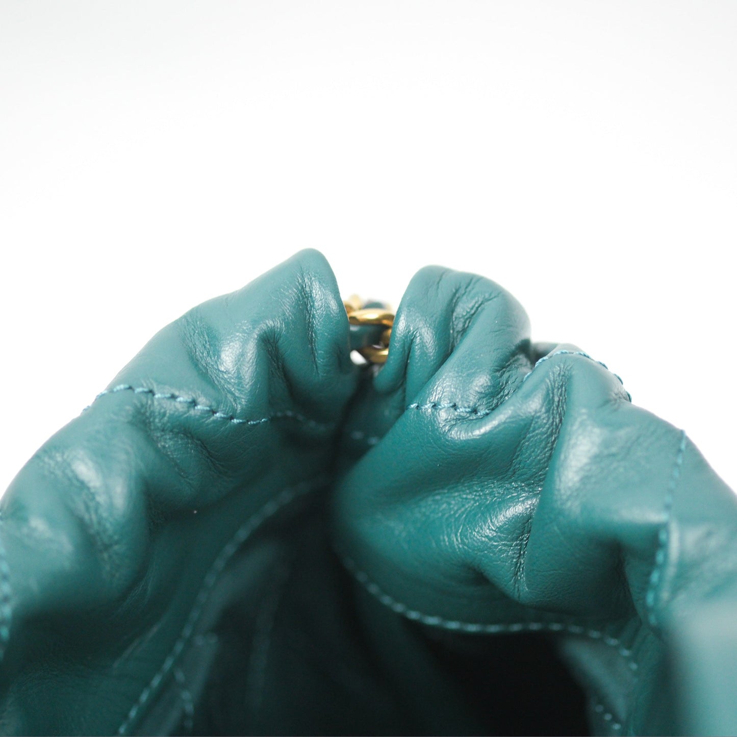 Chanel 22 Small Quilted Backpack Green Shiny Calfskin