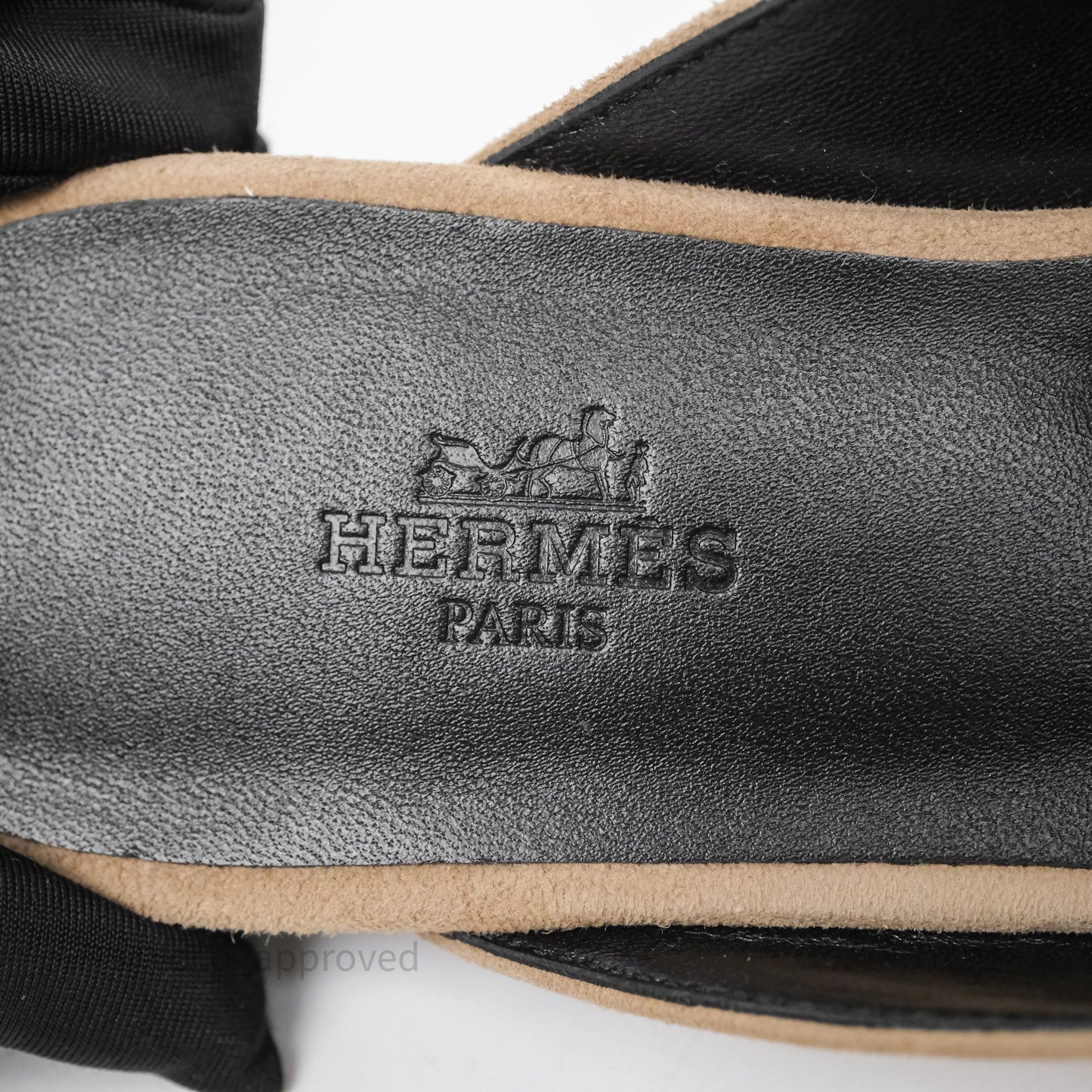 Hermès Oz Velvet Mules in Beige Sable Gold Hardware Size 37.5