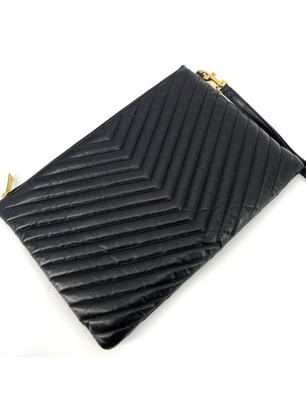 Luxury Saint Laurent Monogram matelass gold clutch new medium 559193