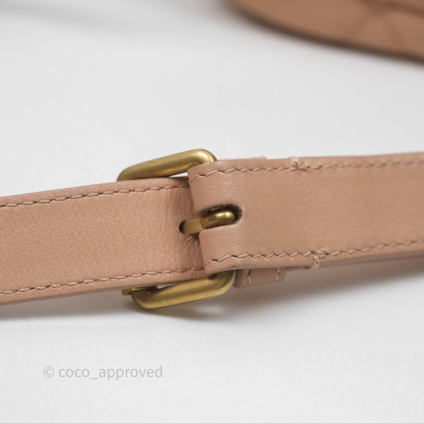 Chanel Messenger Bag Beige Pink Calfskin Aged Gold Hardware