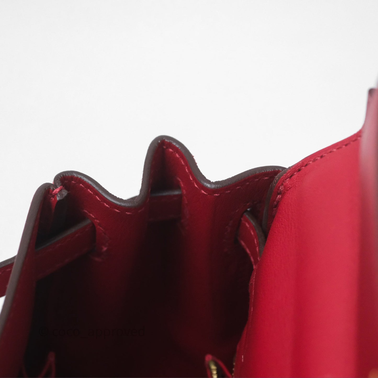 Hermès Kelly II 25 Retourne Swift Rouge Piment 5X Gold Hardware