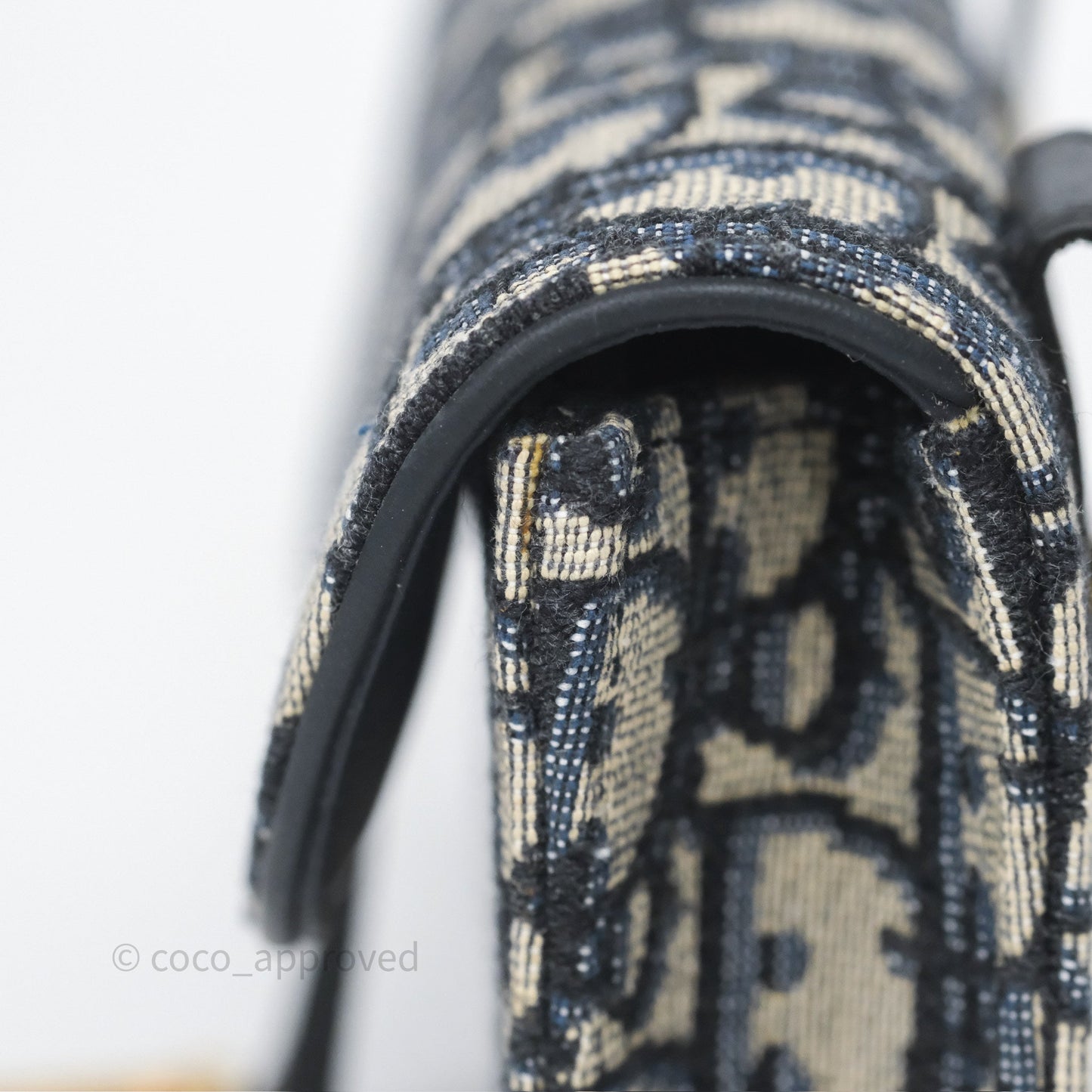 Christian Dior Blue Dior Oblique Jacquard Saddle Belt Pouch