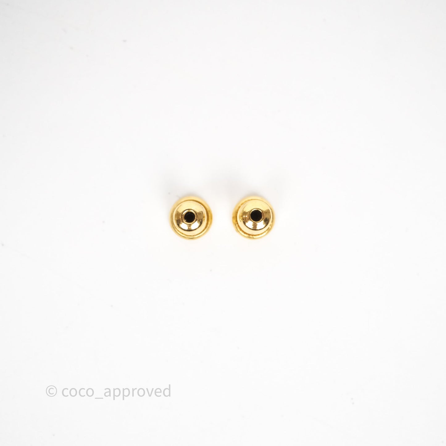 Christian Dior Petit CD Pearl Earrings Gold Tone