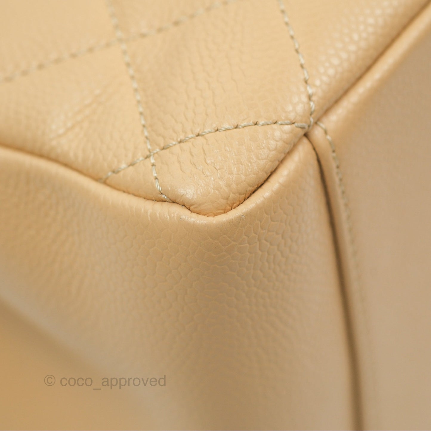 Chanel GST Beige Caviar Gold Hardware