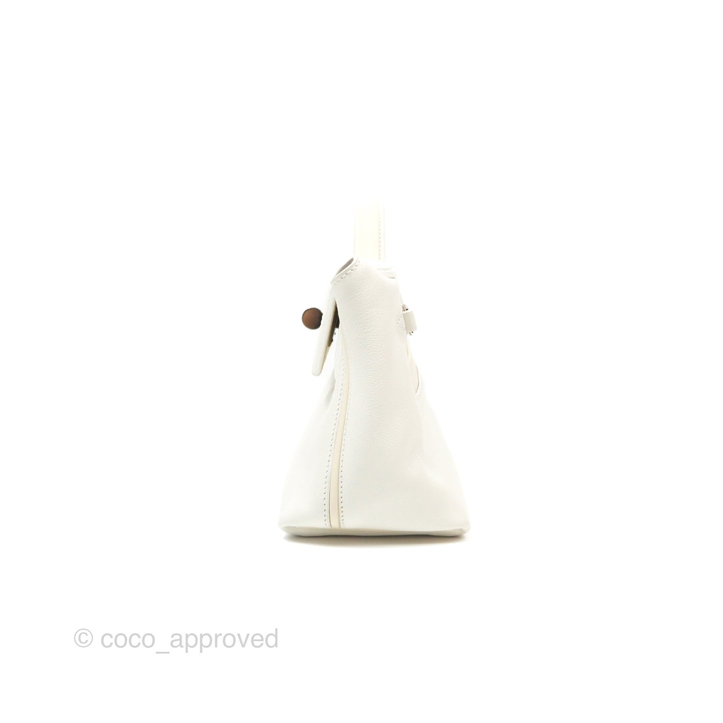 Hermès 24/24 21 Mini Blanc 01/ Nata I2 Evercolor/ Swift Palladium Hardware