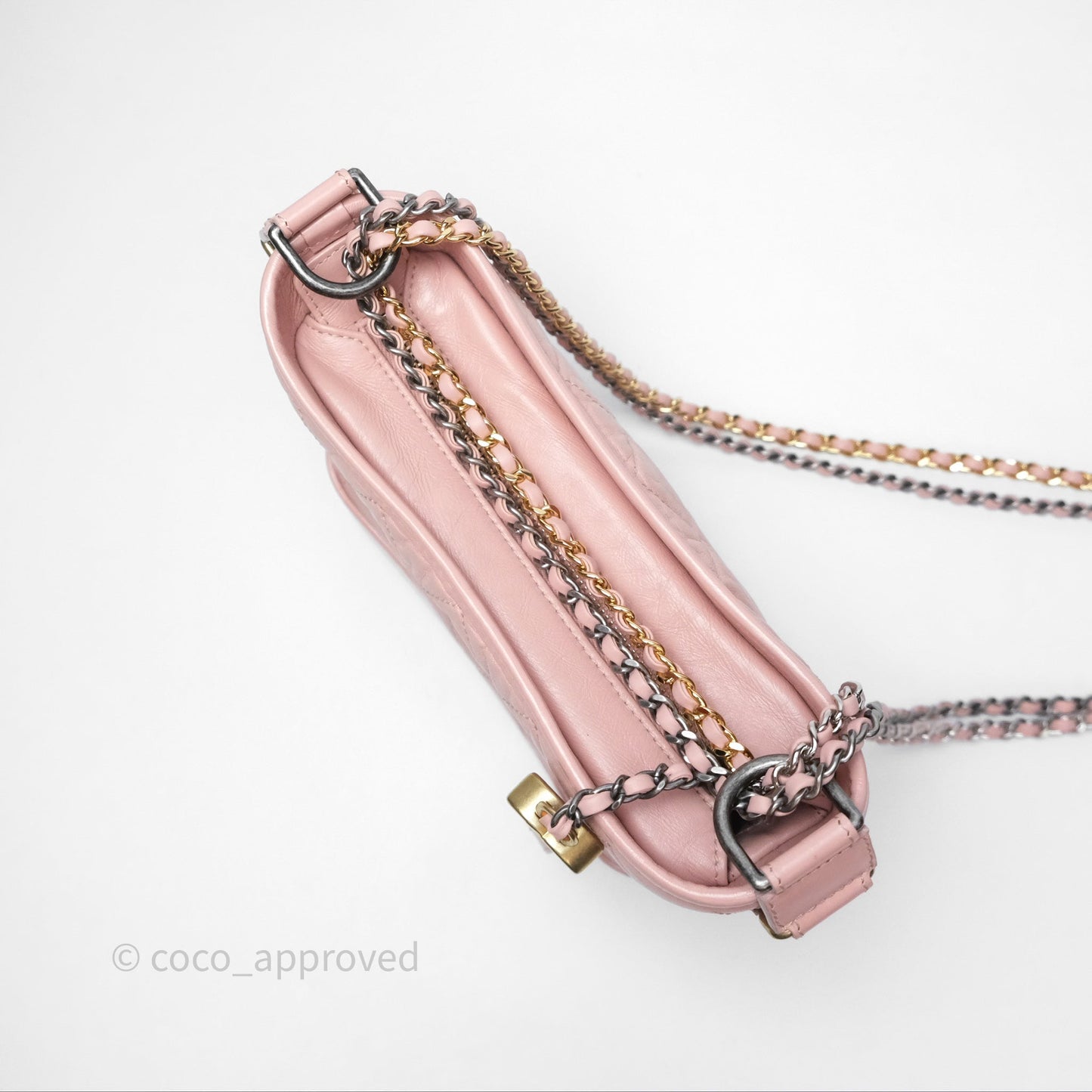 Chanel Small Gabrielle Hobo Quilted Pink Aged Calfskin