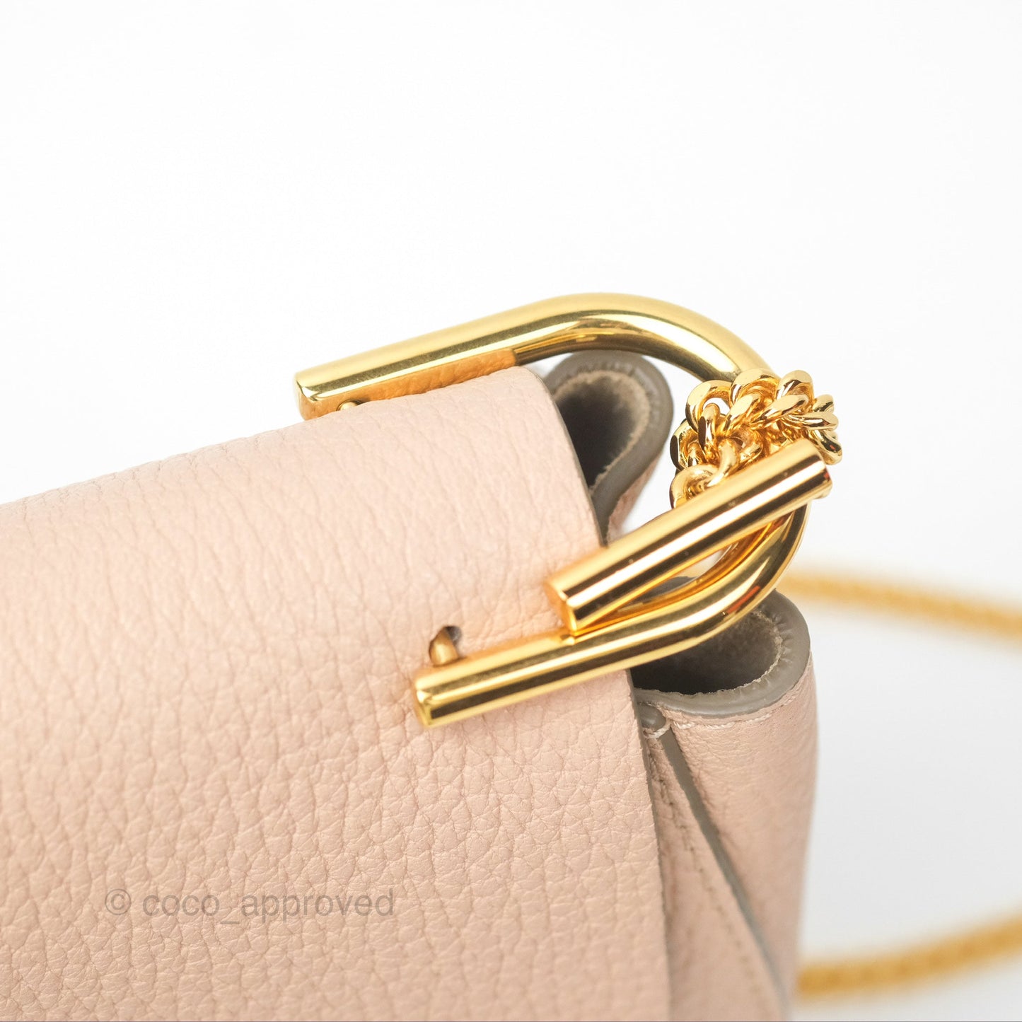 Chloe Drew Crossbody Bag Pink Grained Leather